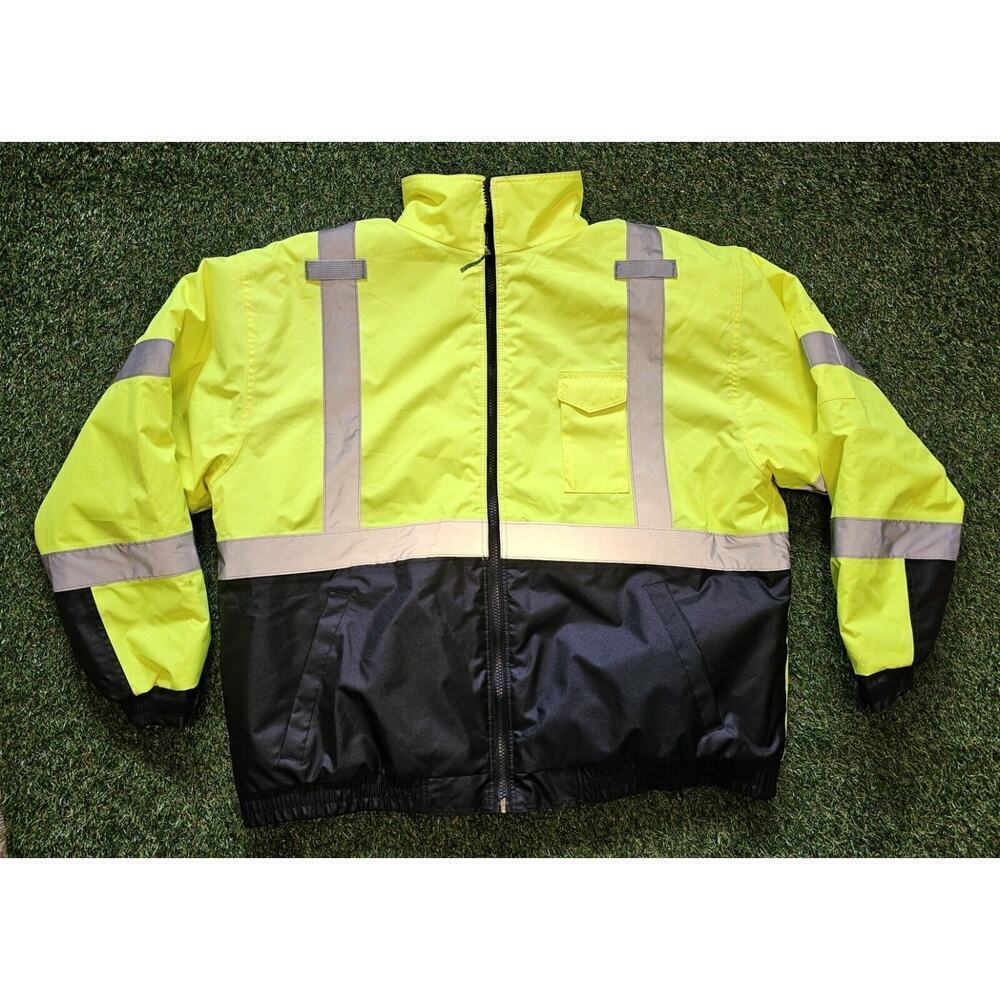 Be Tenacious Work Gear “GloWear” Men’s Winter Bomber Jacket Sz 4XL Ergodyne EUC